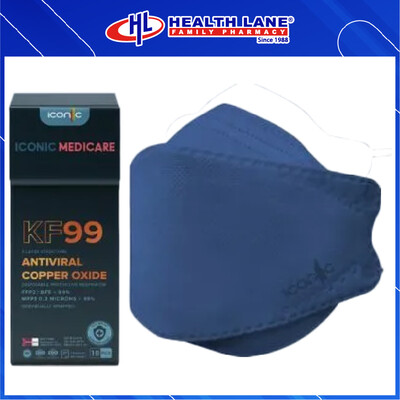 ICONIC  FACE MASK KN99- COPPER NAVY 10'S